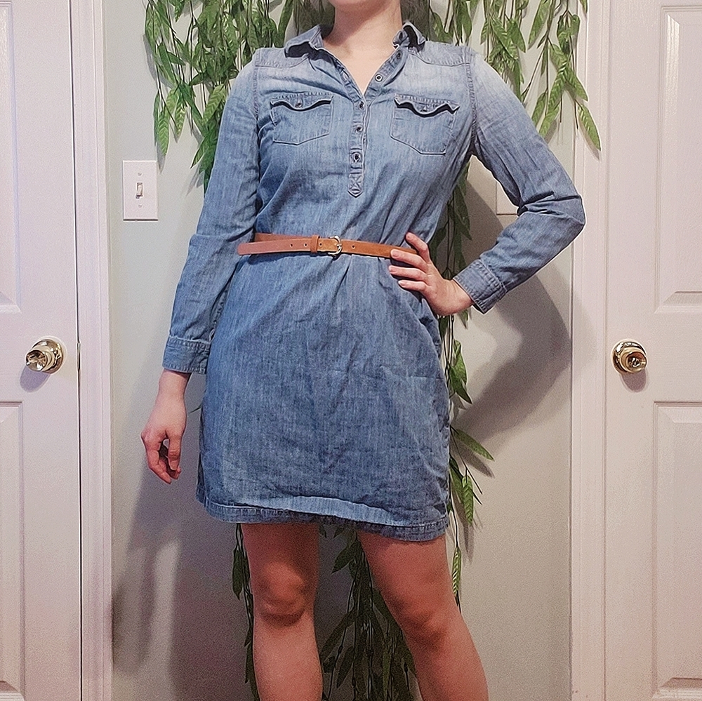 Old Navy Long Sleeve Denim Dress